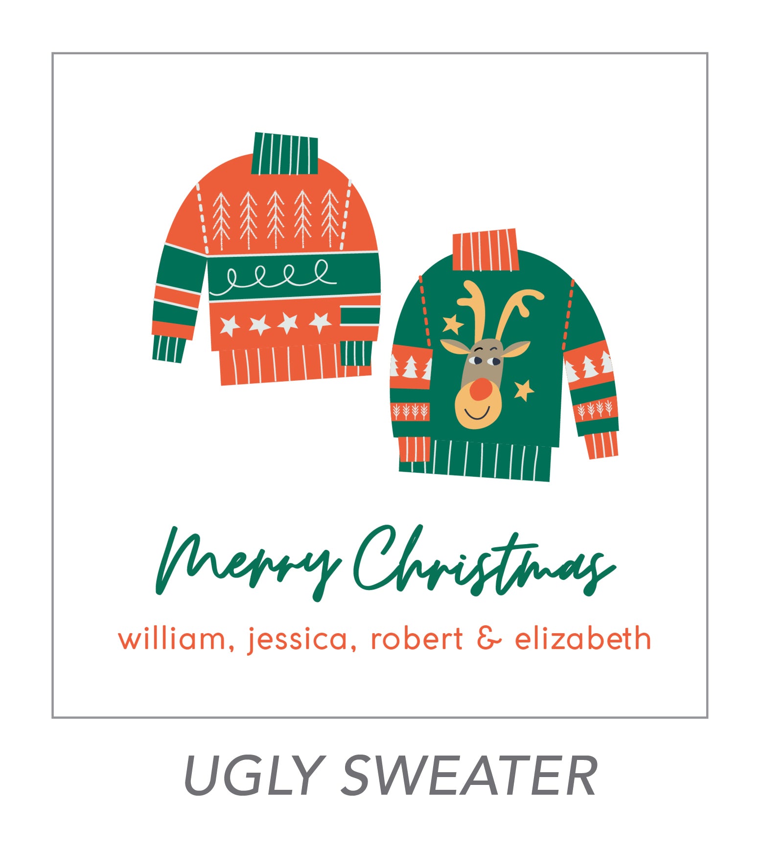 christmas stickers (ugly sweater)